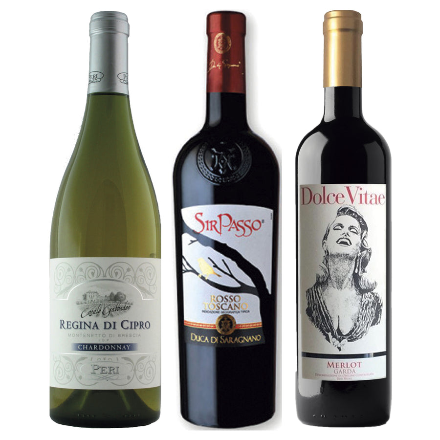 Red & White Wine Package* / 3-pack - Italian Wine Sales -Beviamo International - Houston, TX