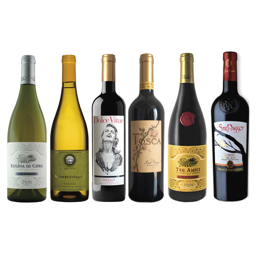 Red & White Wine Package* / 6-pack - Italian Wine Sales -Beviamo International - Houston, TX