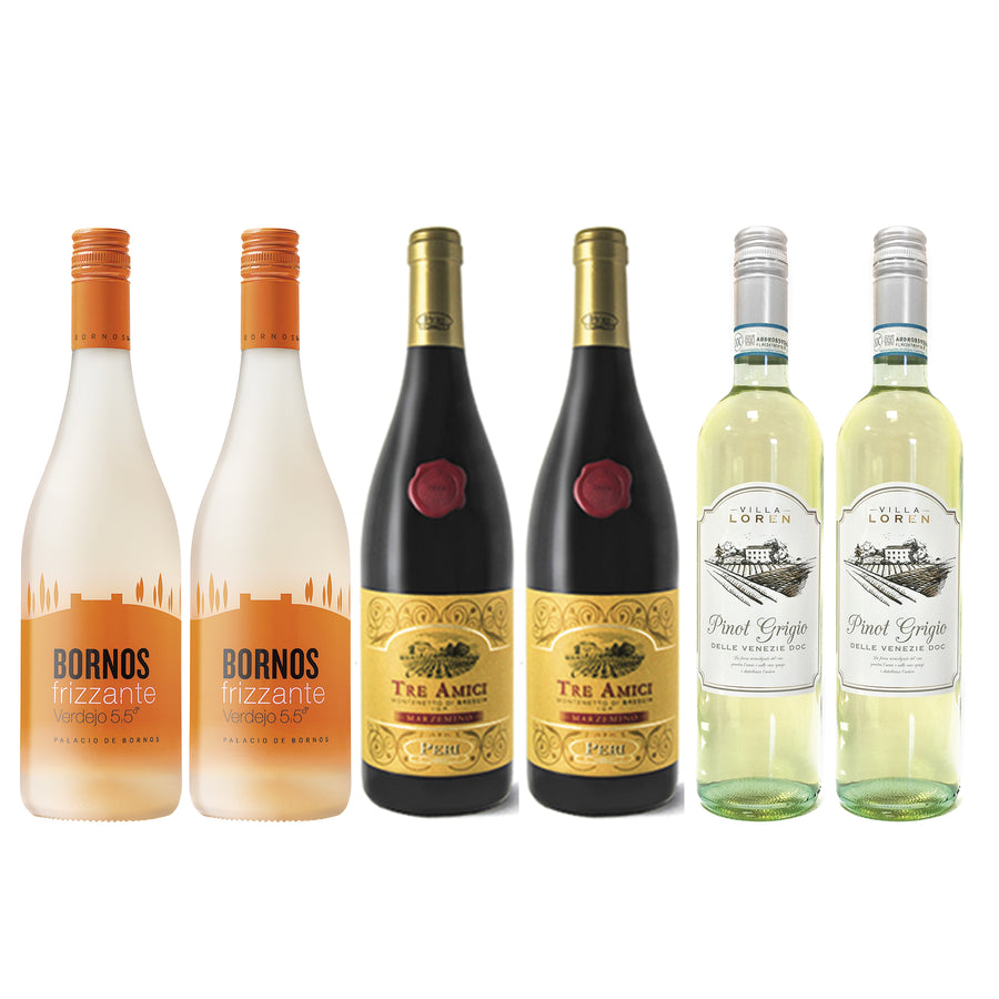 Italian & Spanish Wine Packages Beviamo $76 Six International / | for