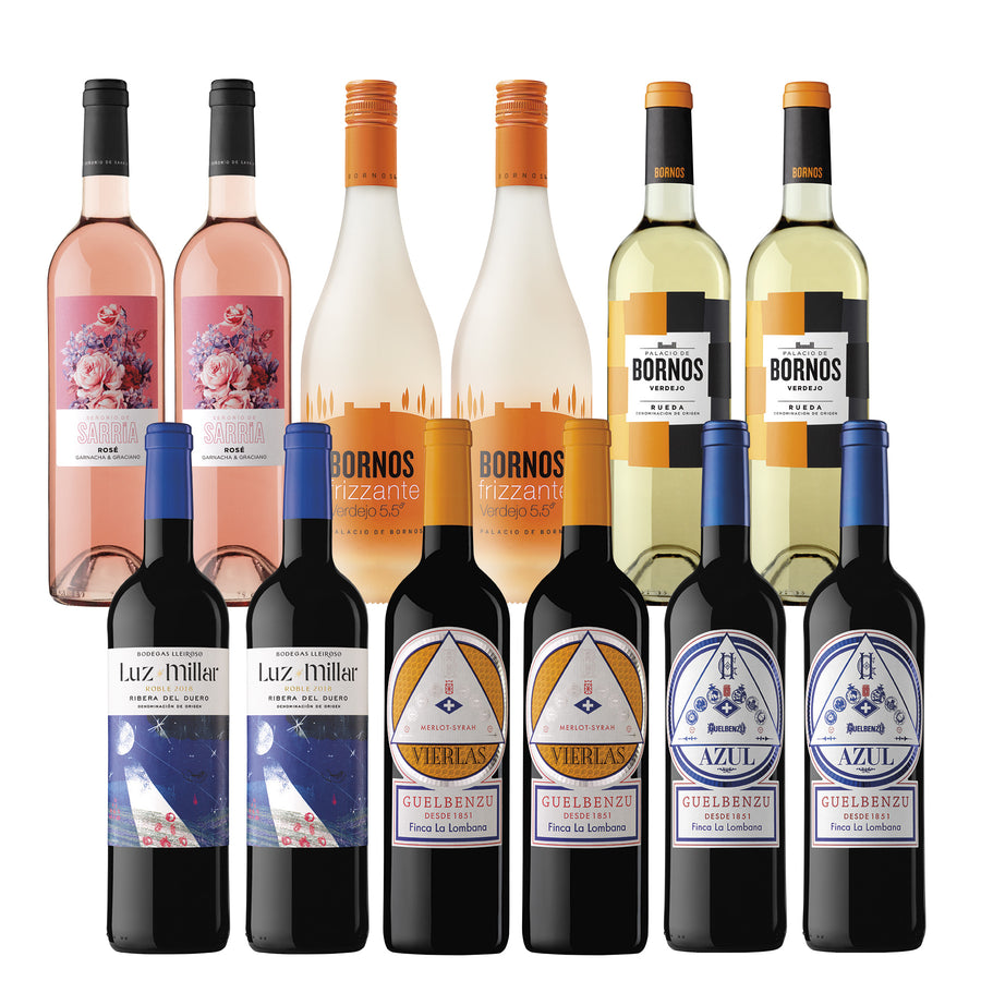 Red & White Wine Package* / Case - Premium Spanish Wine Party Pack - Beviamo International - Houston, TX