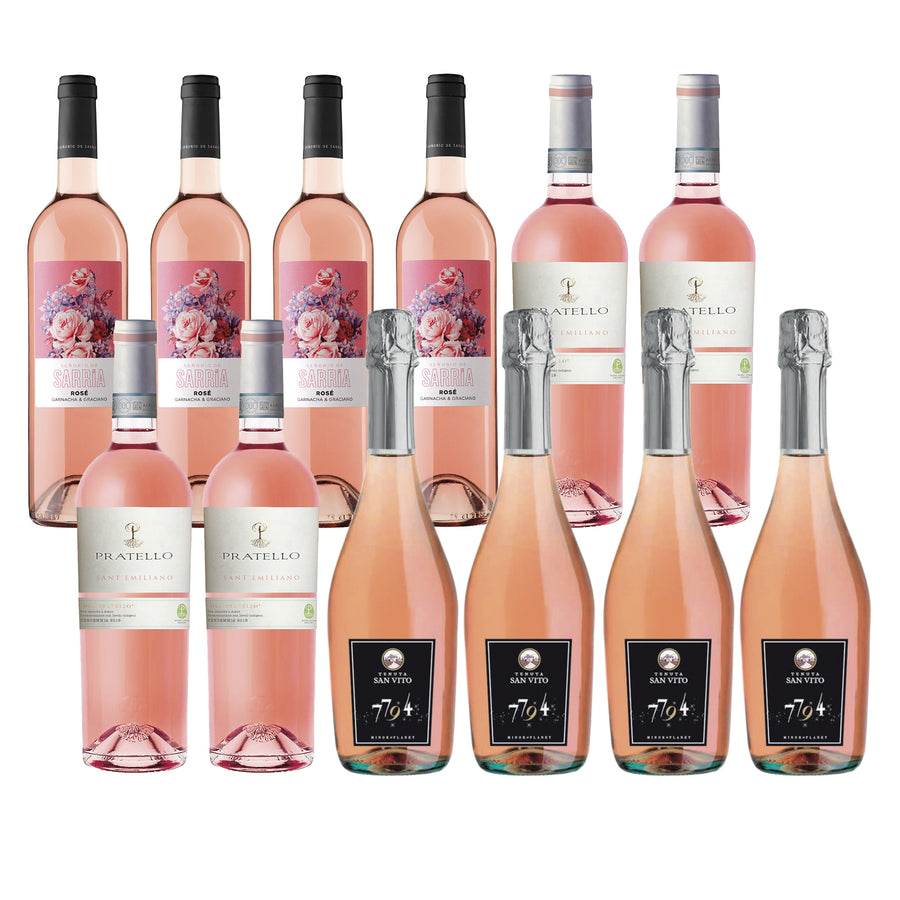 Rose Wine Package* / Case - Premium Italian & Spanish Wine Party Pack - Beviamo International - Houston, TX