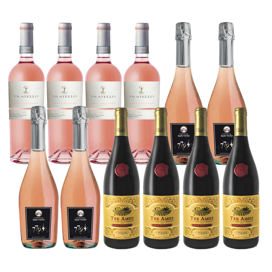 Rose Wine Package* / Case - Premium Italian Wine Party Pack - Beviamo International - Houston, TX