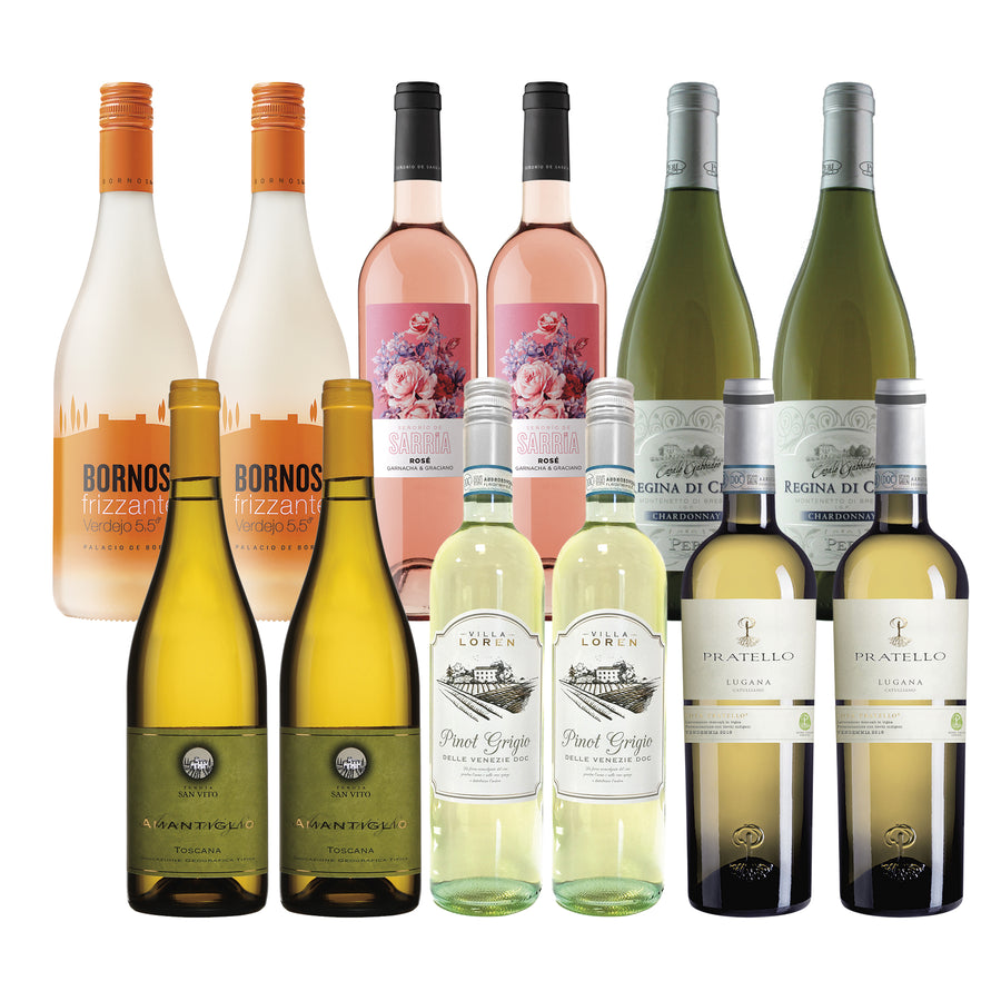 White Wine Package* / Case - Premium Italian & Spanish Wine Party Pack - Beviamo International - Houston, TX